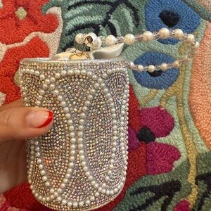 Elegant Pearl and Rhinestone Handbag